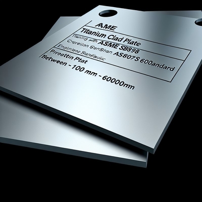 Length 100mm-6000mm ASME SB898 Standard Titanium Clad Plate with 2207 Clad Metal Grade for Corrosion-Resistant Solutions