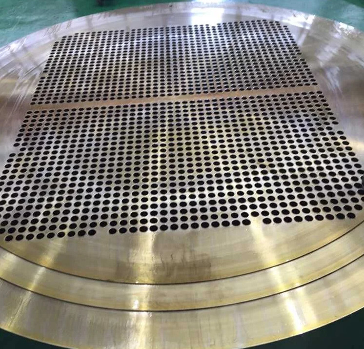 304L Copper Clad Plate ASTM C52100 Brass Clad Tube Sheet For Industrial Heat Exchanger