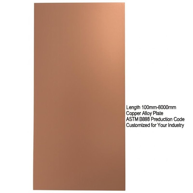 Length 100mm-6000mm Copper Alloy Plate ASTM B898 Production Code Customized for Your Industry