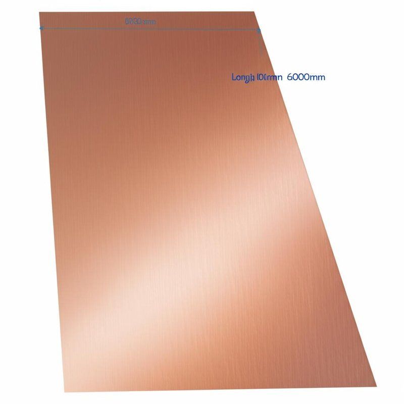 Length 100mm 6000mm Copper Alloy Plate ASTM B898 Metal Sheet Engineered for Electrical Mechanical and Structural Fabrication