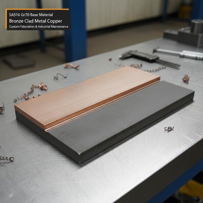 SA516 Gr70 Base Material Bronze Metal Plate Clad Metal Material Copper Ideal for Custom Fabrication and Industrial Maintenance